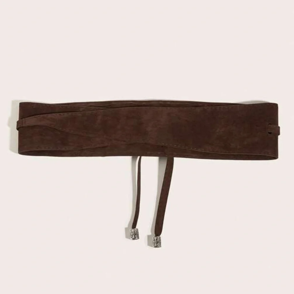 Luxe Vegan Suede Wrap Belt